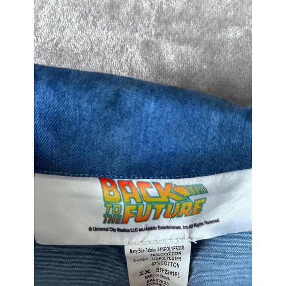 Back To The Future Marty McFly Halloween Costume Jacket XXL Snap Button Front - Picture 4 of 7